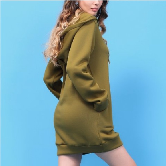 NEW•XL-3X•HEATHER LACE UP HOODIE SWEATSHIRT DRESS•NWT• - Picture 2 of 14